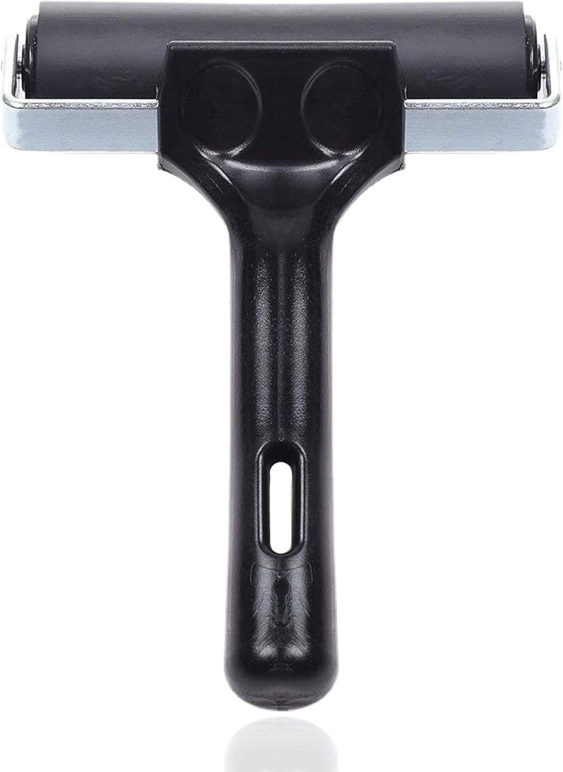 ATB 4-Inch Rubber Brayer Roller for Printmaking, Manual Roller Tool for Printmaking/Wallpaper/Gluing Application/Painting/Craft - Image 1